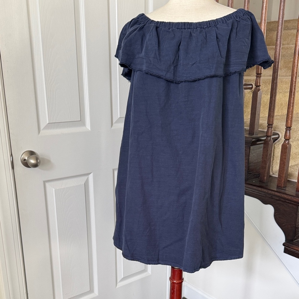 YBF Navy Off-Shoulder Dress L NWT